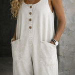 Sylvia | Vintage Washed Cotton Denim Overalls