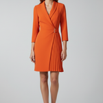 Women’s Blazer Dress with Notched Collar and Straight Hem