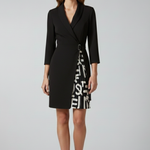 Women’s Blazer Dress with Notched Collar and Straight Hem