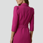 Women’s Blazer Dress with Notched Lapels and Button Front