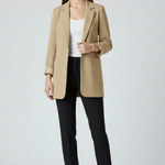 Women’s Blazer with Open Front and Structured Lapel