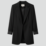 Women’s Blazer with Open Front and Structured Lapel