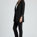 Women’s Blazer with Open Front and Structured Lapel