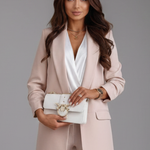 Women’s Blazer with Wrap Collar and Fitted Shape