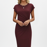 Charlotte Evans | Ruched Knee-Length Dress For Women