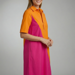 Zoe Harris | Colourblock Midi Shirt Dress For Women