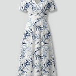 Georgia Wright | Floral V-Neck Midi Dress For Women