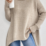 Mabel | Oversized Turtleneck Knit Sweater