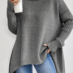 Mabel | Oversized Turtleneck Knit Sweater