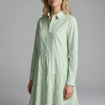 Charlotte King | Striped Tiered Shirt Dress For Women
