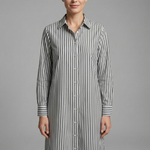 Brooke Henderson | Striped Midi Shirt Dress For Women