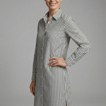 Brooke Henderson | Striped Midi Shirt Dress For Women