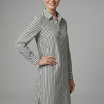 Brooke Henderson | Striped Midi Shirt Dress For Women