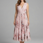 Imogen Hughes | Floral Pleated Midi Dress For Women