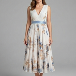 Imogen Hughes | Floral Pleated Midi Dress For Women