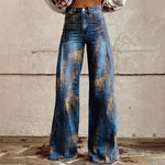 Women's Cotton Blend High-Waist Flared Jeans | Bold Modern Style Statement