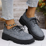 Women's Fabric Patchwork Loafers | Stylish Autumn Winter Casual Fit
