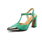 Women's Genuine Cow Suede Heels | Comfortable All-Day Wear