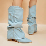 Women's Heavyweight Denim Boots | Structured Casual Fit
