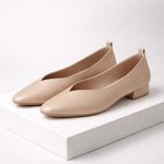 Women's Leather Low Block Heel Pumps | Refined Everyday Fit