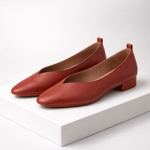 Women's Leather Low Block Heel Pumps | Refined Everyday Fit
