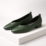 Women's Leather Low Block Heel Pumps | Refined Everyday Fit