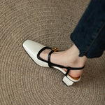 Women's Leather Block Heels | Stable Everyday Fit