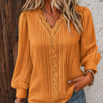 Women's Lightweight Lace Trim Blouse | Effortless Summer Elegance