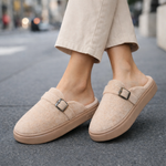 Women's Plush Cotton Mule Slippers | Soft Touch Comfort for All-Day Wear