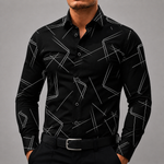 Men's Silk Blend Button-Up Shirt | Lightweight Patterned Design