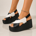 Women's Soft Leather Platform Wedge Sandals | Effortless Everyday Comfort