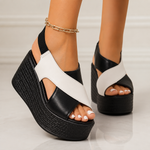 Women's Soft Leather Platform Wedge Sandals | Effortless Everyday Comfort