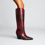 Women's Synthetic Leather Knee High Boots | Sleek Elegant All-Day Style
