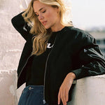 Chiara | Classic Zip Bomber Jacket For Women