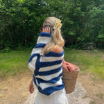 Amélie Laurent | Oversized Striped Knit Sweater With Cozy Luxe Appeal For Women