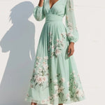 Amara™ | Floral Pleated Maxi Dress