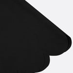 Black Irregular Craftsmanship Classic Square Neck Short Sleeve A-Line Midi Dress