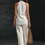 Zoëi | Sleeveless Top and Wide-Leg Pants Set