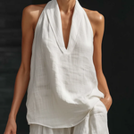 Zoëi | Sleeveless Top and Wide-Leg Pants Set