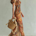 Delia | Long dress with paint print