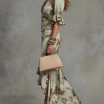 Sage | Bell Sleeve Satin Maxi