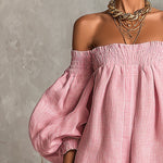 Rosaline | Off-Shoulder Puff-Sleeve Mini Dress