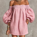 Rosaline | Off-Shoulder Puff-Sleeve Mini Dress