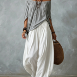 Amelia | Off-Shoulder Top & Lantern Pants Set