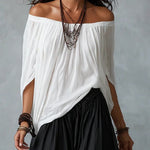 Amelia | Off-Shoulder Top & Lantern Pants Set