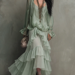 Daisy | Mint Green Tiered Ruffle Two-Piece Set