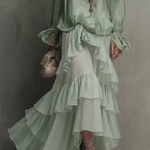 Daisy | Mint Green Tiered Ruffle Two-Piece Set