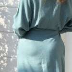 Elegant Long Sleeve Simple Shirt Dress