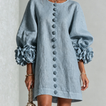 Anneliese | Blossom-Cuff Button Mini Dress