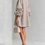 Sadie | Floral-Cuff Button Mini Dress